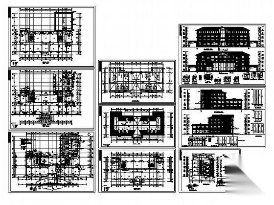 某四层办公楼建筑施工图cad施工图下载【ID:151402121】