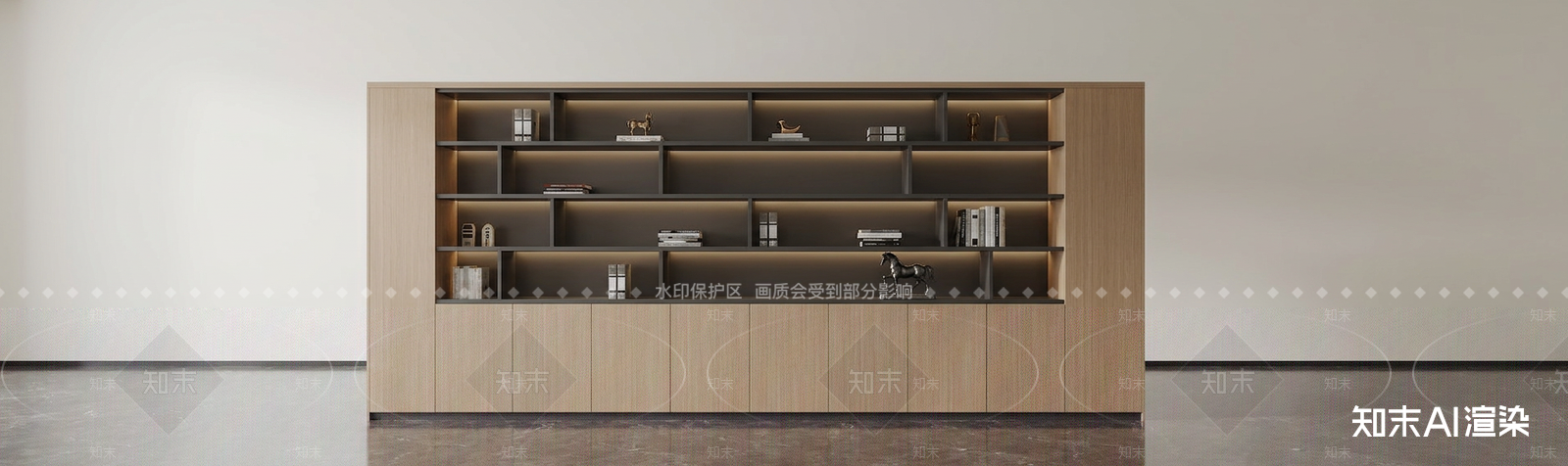 木质书架柜书柜3D模型下载【ID:1227292183】