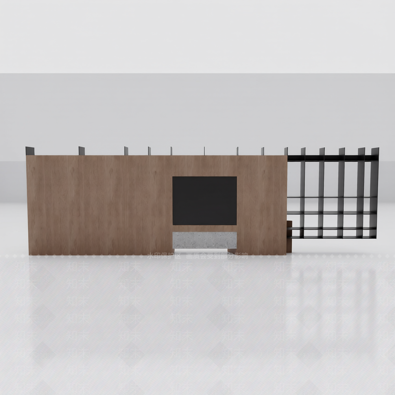 完整电视墙组合3D模型下载【ID:1206197813】