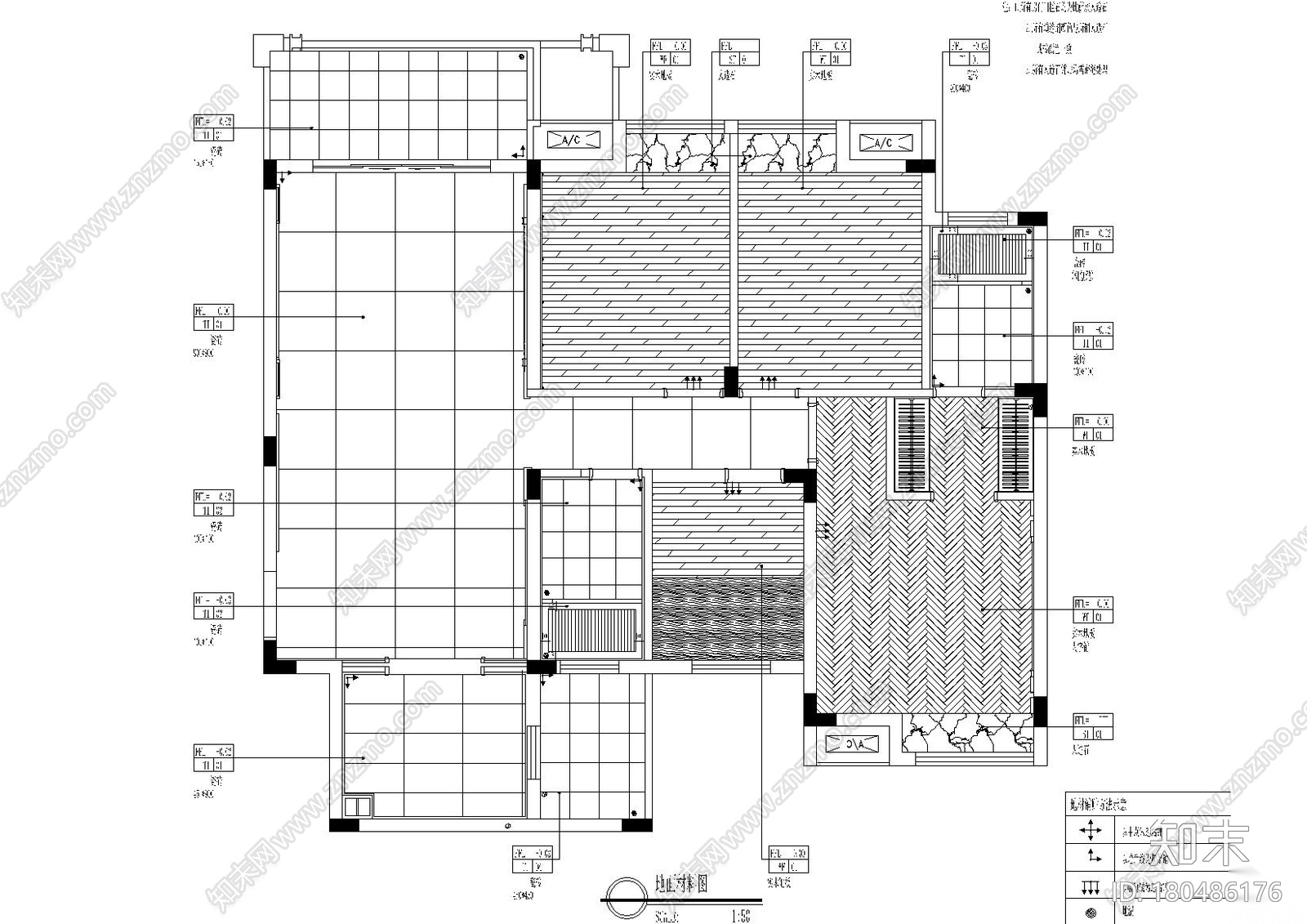 [广西]阳朔彰泰十里春风T4样板间施工图cad施工图下载【ID:180486176】