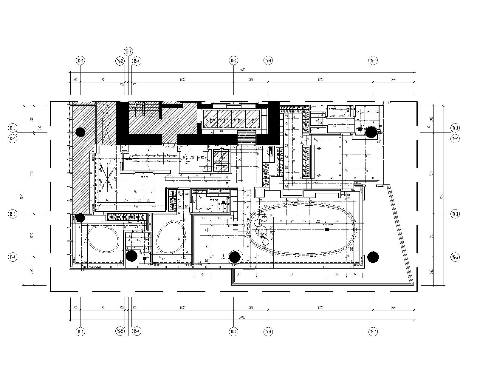 [YabuPushelberg]深圳湾1号-现代风格平层豪华四居室样板...cad施工图下载【ID:160474137】