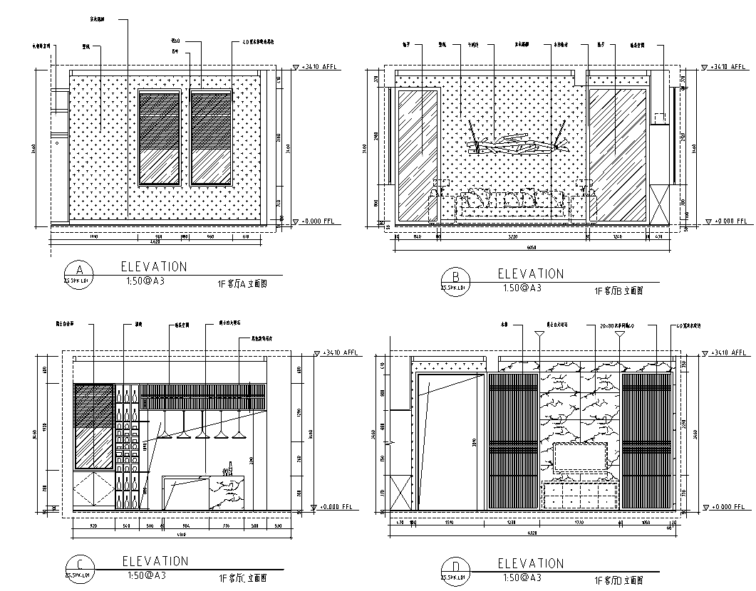 [江苏]苏州260㎡三层别墅施工图_附效果图cad施工图下载【ID:180357119】