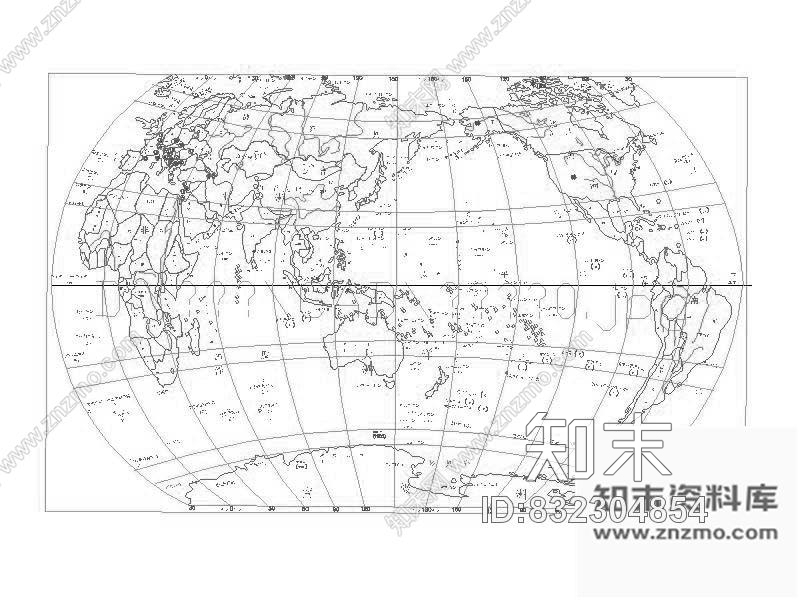 图块/节点世界地图施工图下载【ID:832304854】