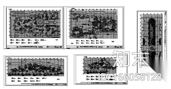 杭州小区景观规划部分施工图cad施工图下载【ID:166058128】