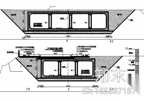 [东莞]某河道景观整治改造工程施工图cad施工图下载【ID:165387187】