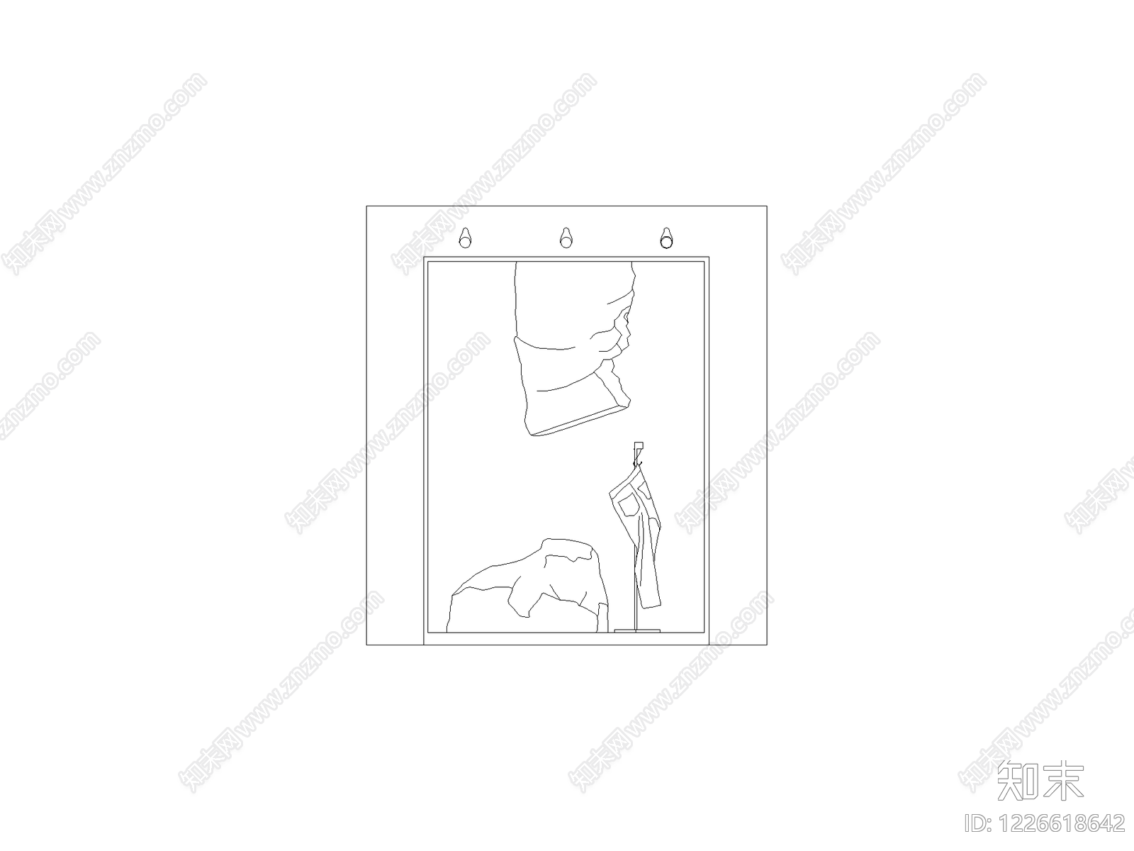 现代摆件CAD图纸