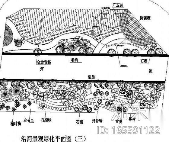 江苏城市道路沿河景观设计施工图cad施工图下载【ID:165591122】