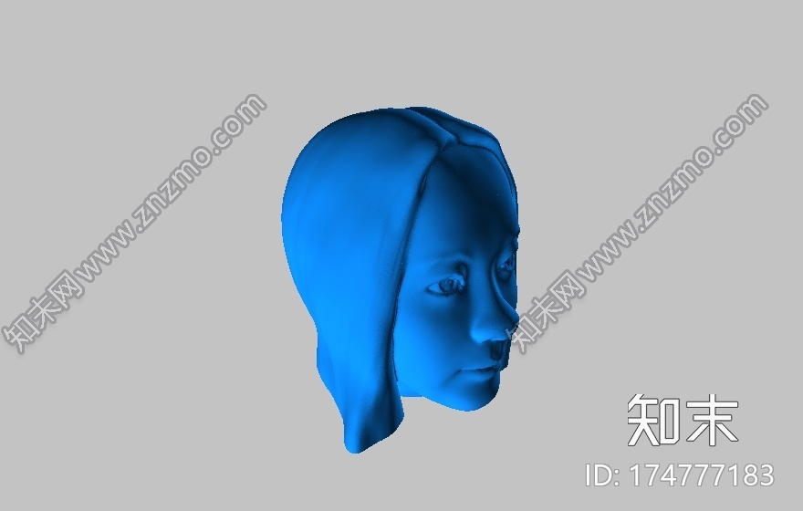 女孩头像3d打印模型下载【ID:174777183】