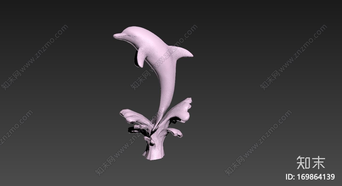 浪花海豚3d打印模型下载【ID:169864139】