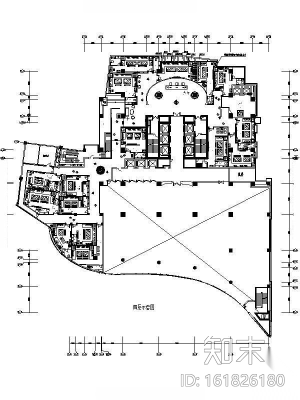 假日酒店KTV空间装修图cad施工图下载【ID:161826180】