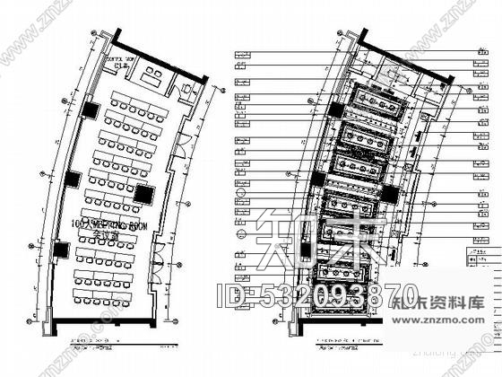 施工图现代百人会议厅室内空间装修图含效果cad施工图下载【ID:532093870】