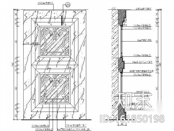 [深圳]大型桑拿空间接待厅装修图cad施工图下载【ID:161850198】