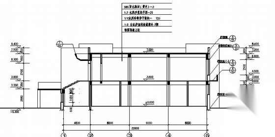 [沈阳]某工厂二层食堂建筑施工图cad施工图下载【ID:166735146】