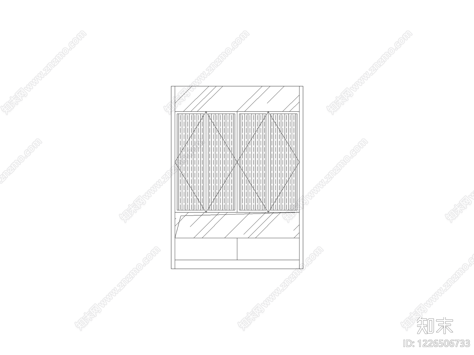 柜子cad施工图下载【ID:1226506733】