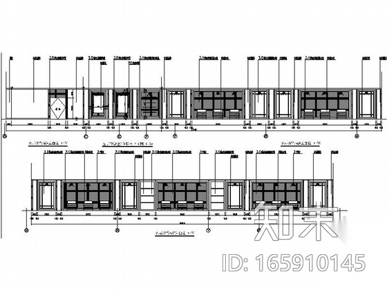 [安徽]现代办公楼室内装修施工图（含水电）施工图下载【ID:165910145】