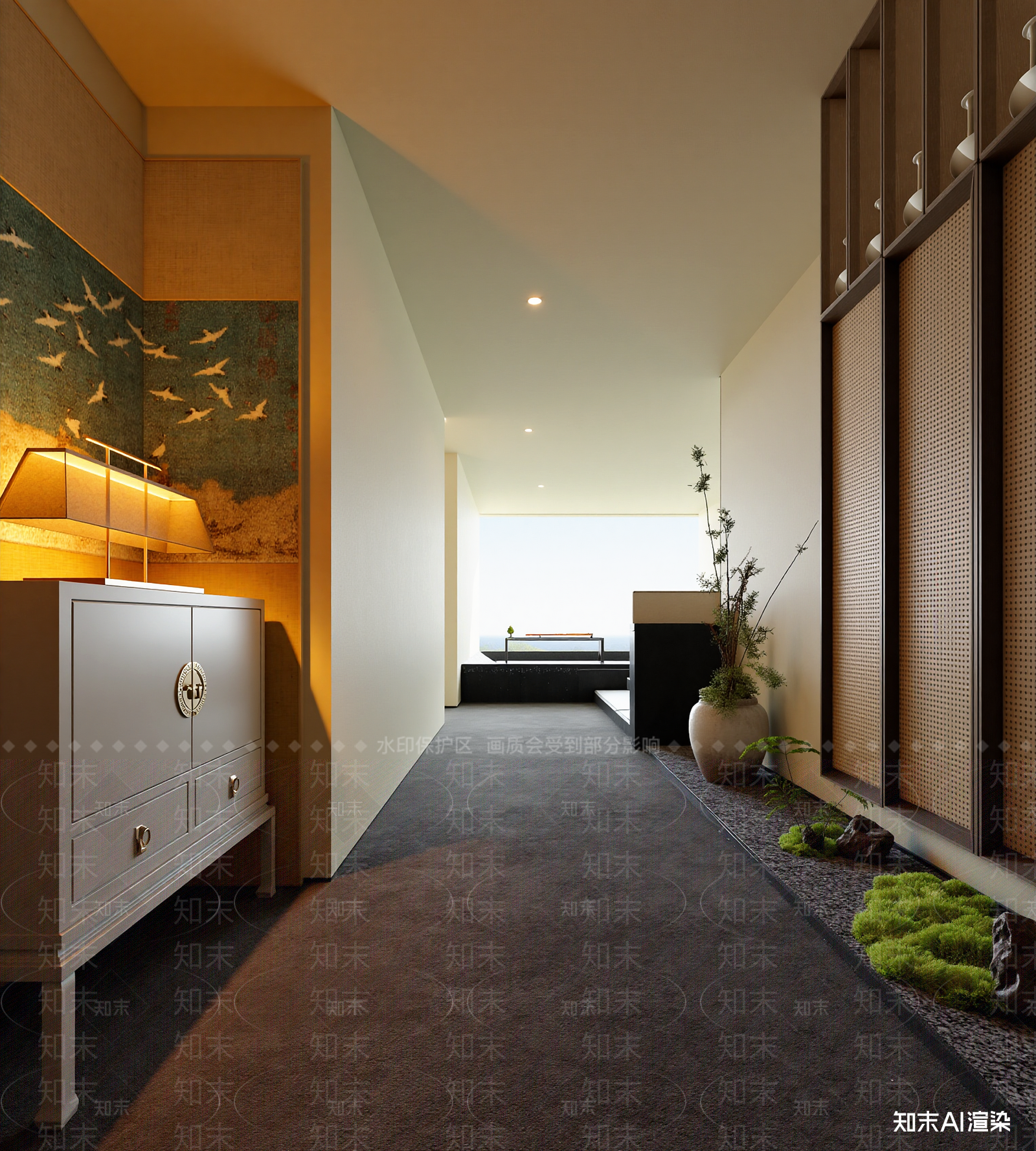 新中式玄关3D模型下载【ID:1214790380】