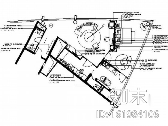 皇冠酒店异型行政套房1施工图施工图下载【ID:161984106】