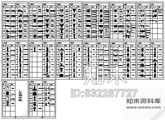 图块/节点详图合集cad施工图下载【ID:832287727】