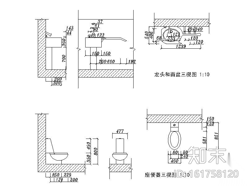422㎡某西餐厅室内装修图（含效果）cad施工图下载【ID:161758120】