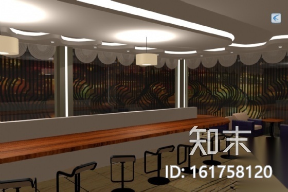 422㎡某西餐厅室内装修图（含效果）cad施工图下载【ID:161758120】