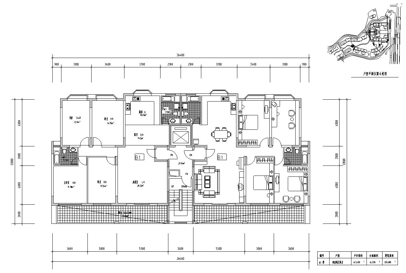 [湖南]湖南华银园小区建筑施工图设计（澳大利亚柏涛）cad施工图下载【ID:167379197】