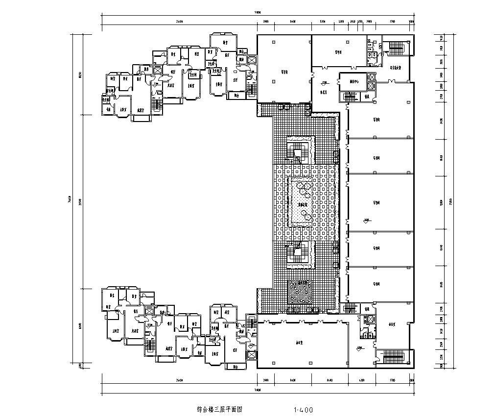 [湖南]湖南华银园小区建筑施工图设计（澳大利亚柏涛）cad施工图下载【ID:149584160】