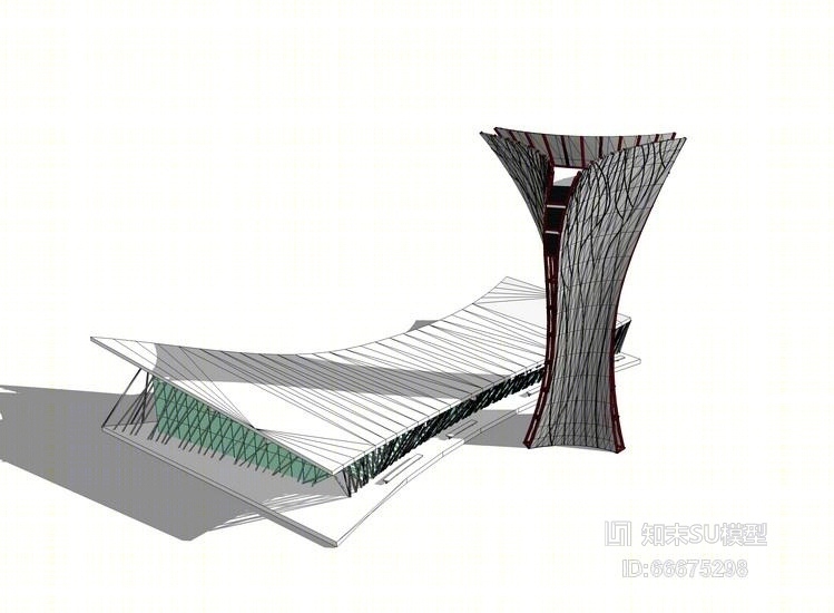 异形灯塔SU模型下载【ID:66675298】