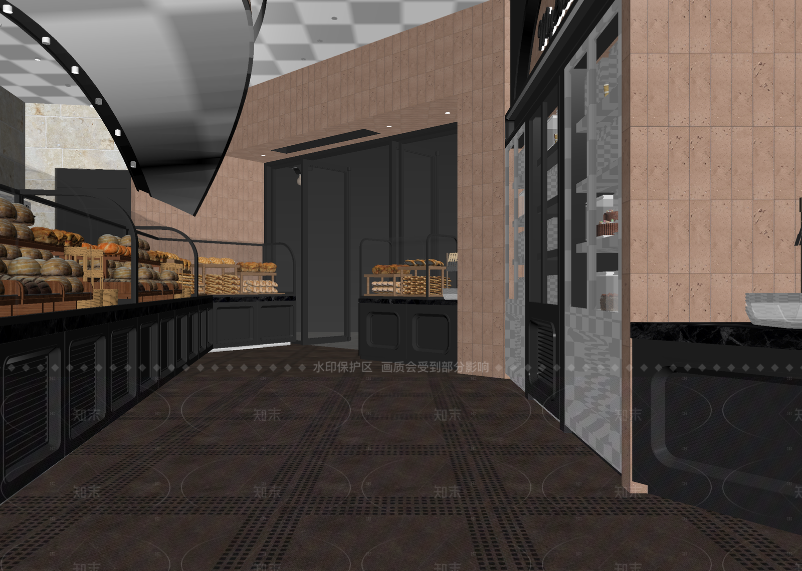 现代面包店3D模型下载【ID:1214939550】