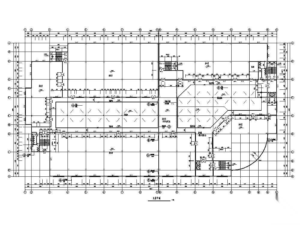 现代多层商业大厦建筑设计方案施工图CADcad施工图下载【ID:168313182】