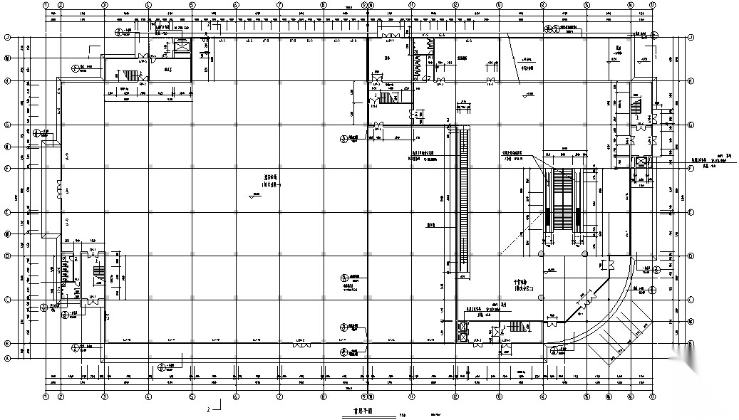 现代多层商业大厦建筑设计方案施工图CADcad施工图下载【ID:168313182】