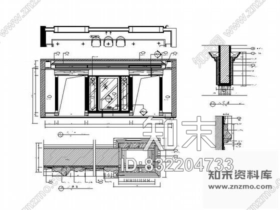 图块/节点样板房客厅立面详图③cad施工图下载【ID:832204733】