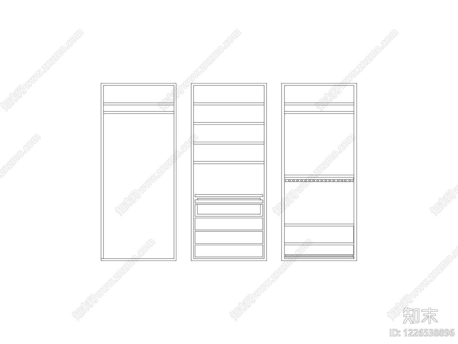 柜子cad施工图下载【ID:1226538896】