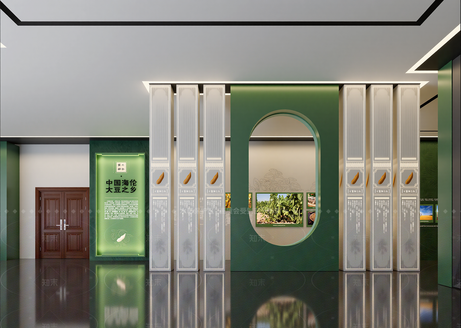 新中式农产品展厅3D模型下载【ID:1214645156】