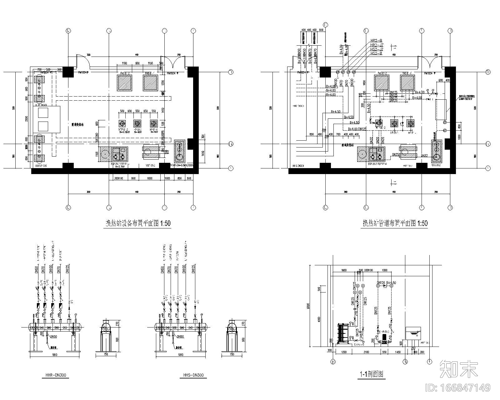 天水体育中心体育学校锅炉及换热站施工图cad施工图下载【ID:166847149】