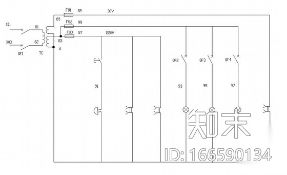 20T双梁桥式起重机电气原理图cad施工图下载【ID:166590134】