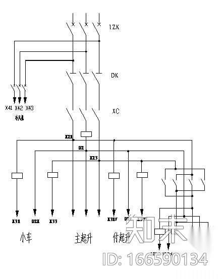 20T双梁桥式起重机电气原理图cad施工图下载【ID:166590134】