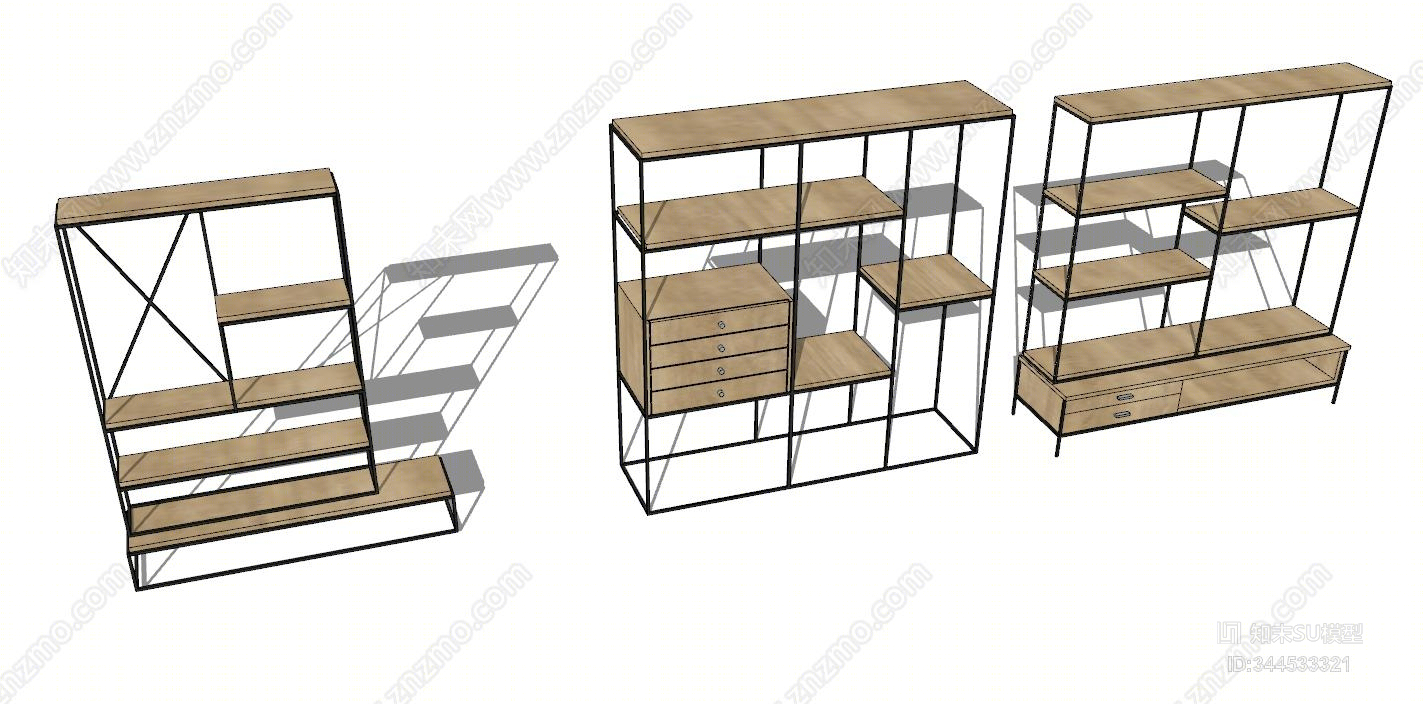 现代商店展柜SU模型下载【ID:344533321】
