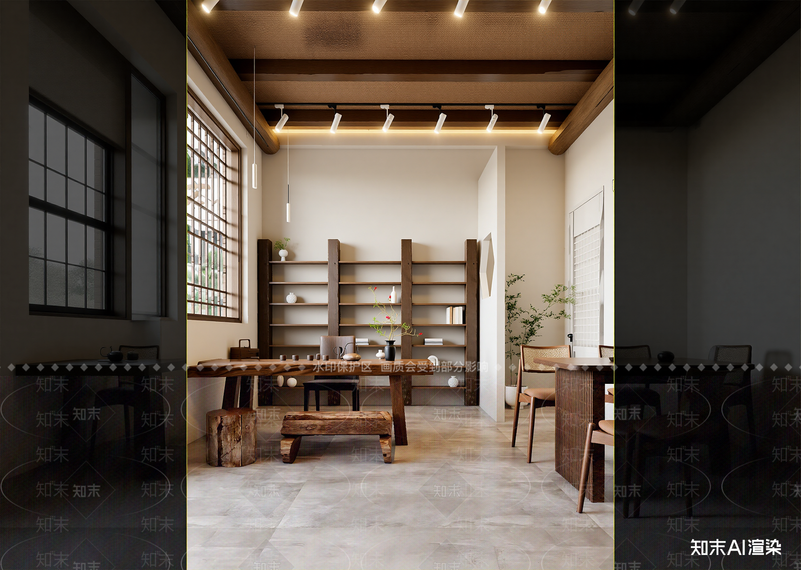 新中式茶馆3D模型下载【ID:1214939583】