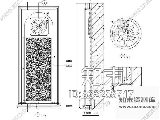 图块/节点欧式造型墙详图Ⅱcad施工图下载【ID:832258717】