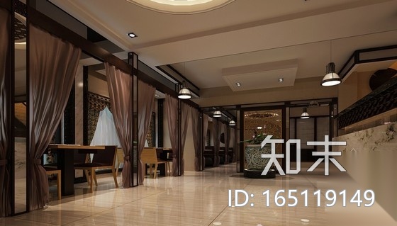 雅致意境酒楼室内装修图（含效果）施工图下载【ID:165119149】