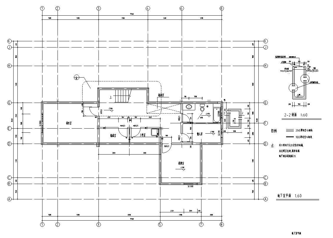 欧式风格2层独栋别墅建筑施工图cad施工图下载【ID:149889183】