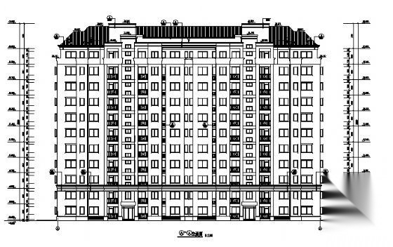 上海某小高层住宅建筑施工图cad施工图下载【ID:150005111】