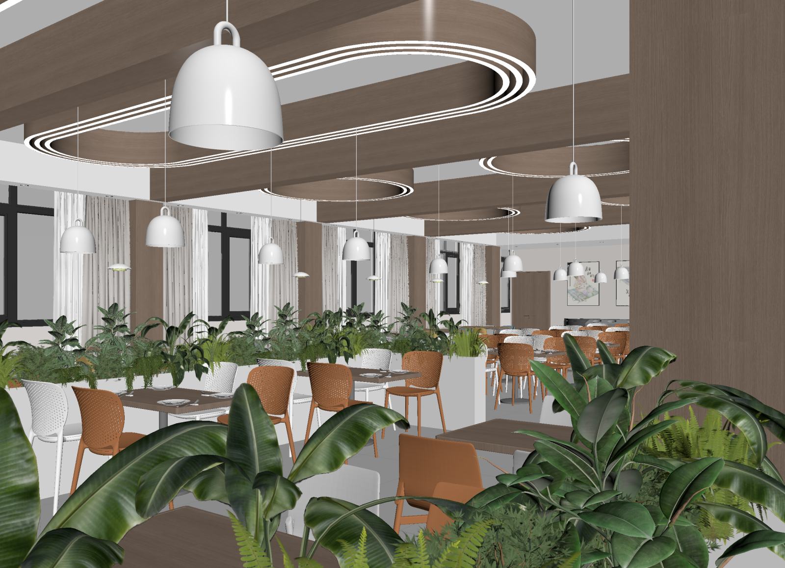 现代咖啡厅3D模型下载【ID:1214618656】