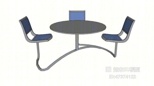 休闲桌椅组合SU模型下载【ID:717896975】