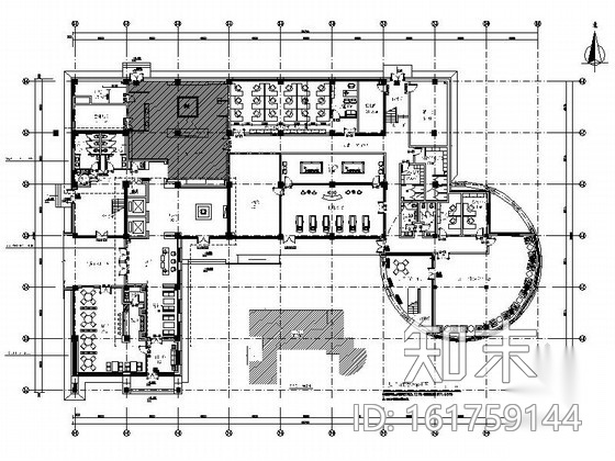 [北京]中国建筑企业技术中心现代高档办公楼CAD装修施...施工图下载【ID:161759144】