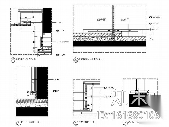 [浙江]现代简约一居室样板房装修设计图（含效果）cad施工图下载【ID:161689106】