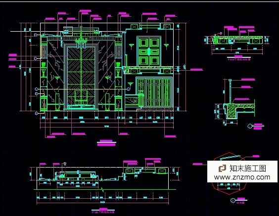 超详细标注的别墅施工图cad施工图下载【ID:36893562】