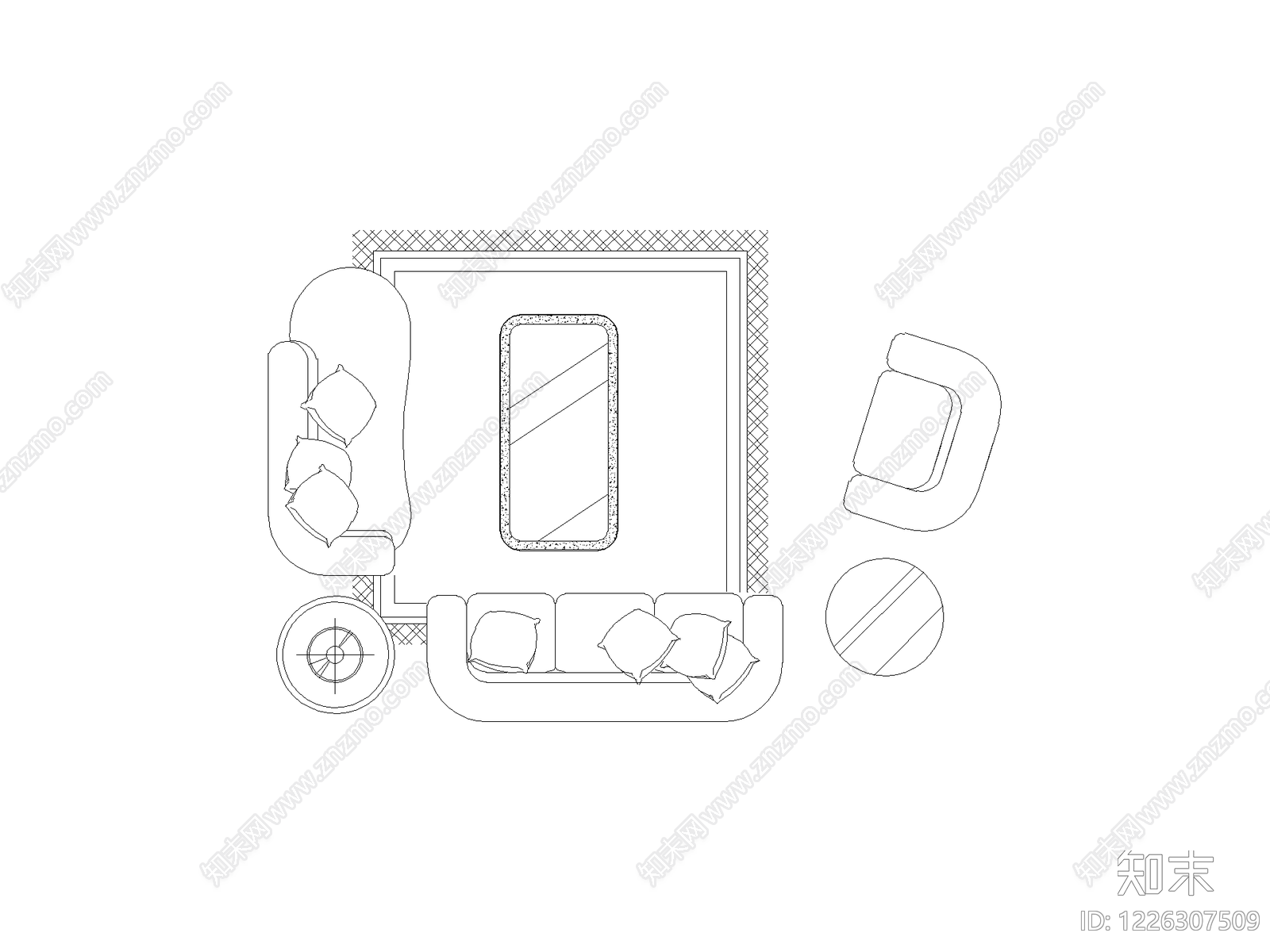 家装图块cad施工图下载【ID:1226307509】