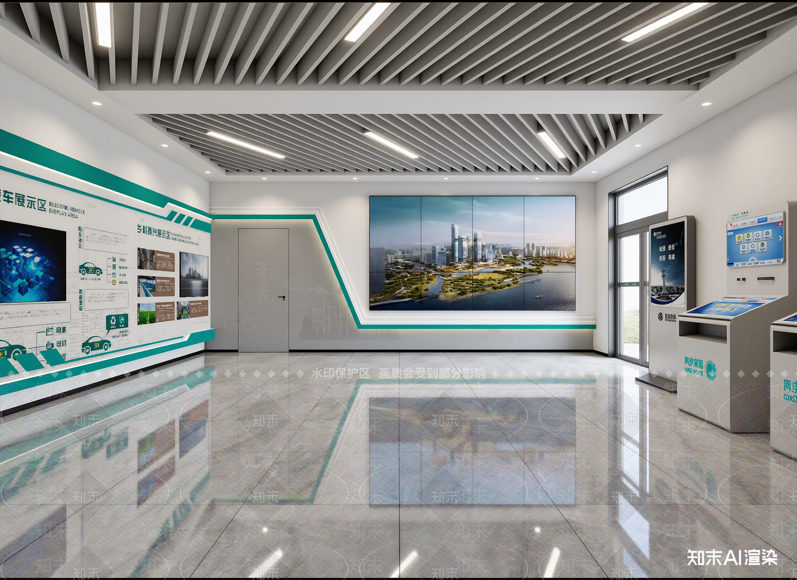 现代科技展厅3D模型下载【ID:1214561237】