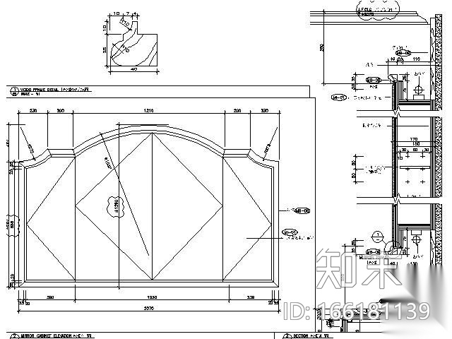 客卫镜柜大样cad施工图下载【ID:166181139】